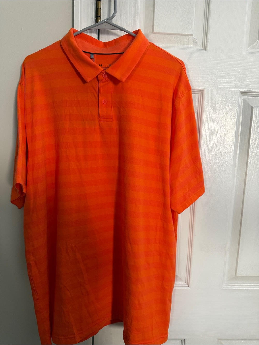 Under Armour Men's Orange Stripe Polo Shirt